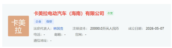 卡美拉汽车,正式成立