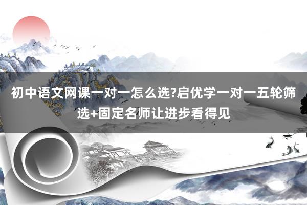 初中语文网课一对一怎么选?启优学一对一五轮筛选+固定名师让进步看得见
