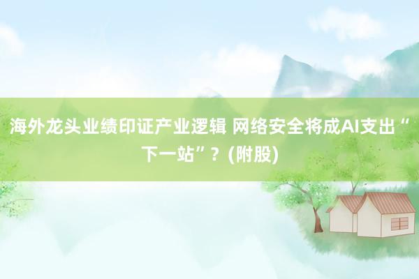海外龙头业绩印证产业逻辑 网络安全将成AI支出“下一站”？(附股)