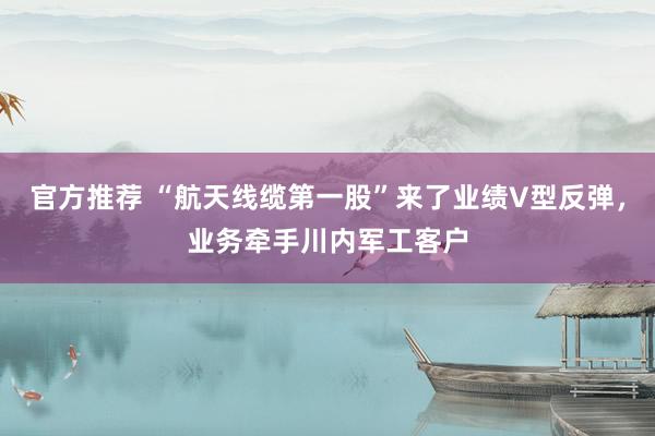 官方推荐 “航天线缆第一股”来了业绩V型反弹，业务牵手川内军工客户